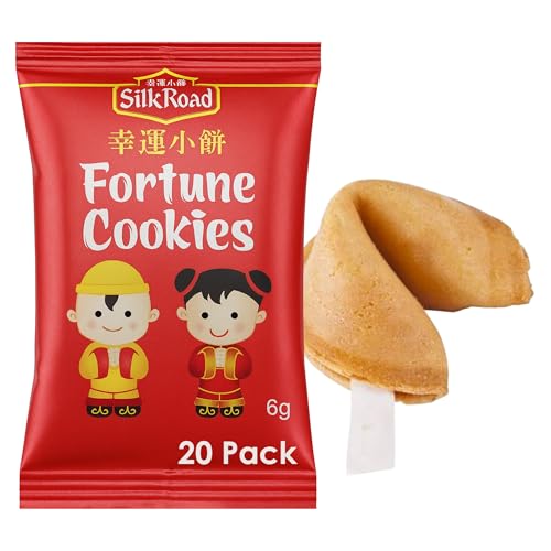 Silk Road Fortune Cookies 20 Pack Individually Wrapped with Messages