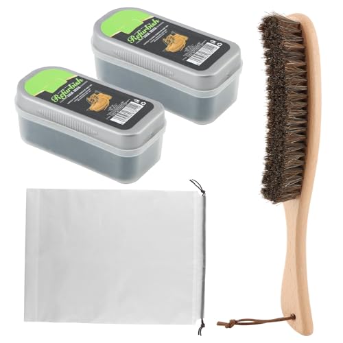 XuYelora 4-Pcs Felt Hat Cleaning Kit Professional Cowboy Hat Care Kit Brush Cleaning Kit with 2*Suede Shoe Brush 1*Clothes Brus-h 1*Storage Bag for Cowboy & Baseball Hats(COLOR:Brown)