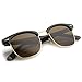 zeroUV - Half Frame Semi-Rimless Horn Rimmed Sunglasses (Tortoise-Gold/Brown)