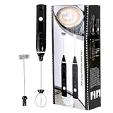Milchaufschäumer – Elektrischer leistungsstarker Schneebesen, wiederaufladbarer Milchaufschäumer, Handmixer, für Zuhause, Küche, Restaurant, Getränke, Ei, Proteinpulver, heiße Schokolade, Latte