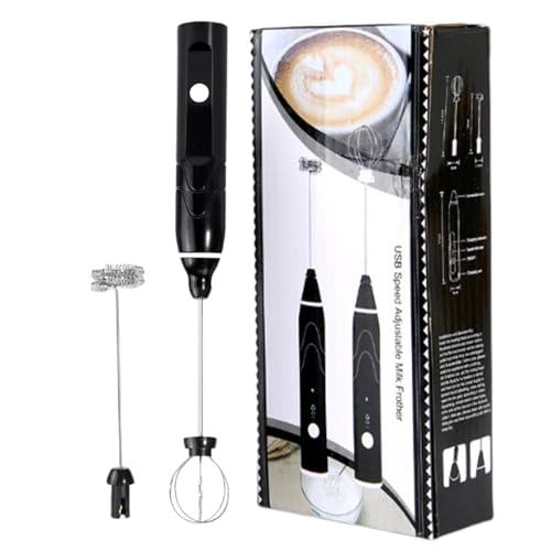 Pruojhw Batidor De Café | Potente Silenciador Recargable | Mezclador De Leche Recargable Manual | Para Casa Bar Apartamento Bebida Huevo Polvo Proteína Chocolate Caliente Latte Cappuccino