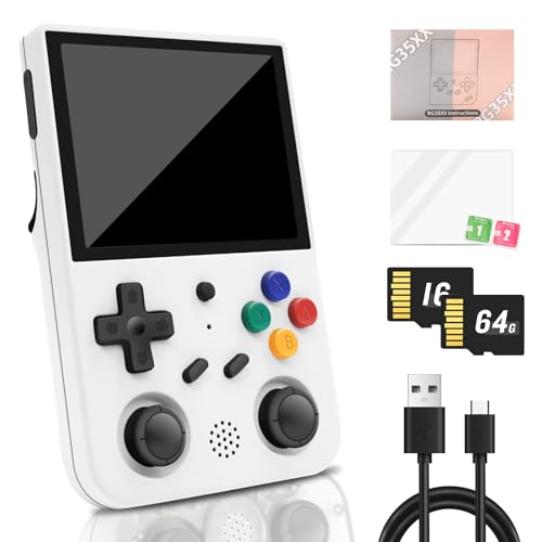 Para RGB20s Retro Handheld Game-Consola - Sistema dual Android 11 y Linux, pantalla IPS de 3,5 pulgadas, tarjeta SD de 128 G, WiFi 2,4 G/5G, Bluetooth 4.2, batería de 3200 mAh, soporta más de 30.000