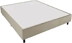 Cama Box Base Casal Queen 1,58m Bege Suede