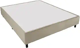 Cama Box Base Casal Queen 1,58m Bege Suede