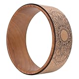 Xiuganpo High Density PU Rubber Yoga Wheel for Stretching and Flexibility to Help Back Aches and Tension, Tear, Flexible Roller Designed, Extend Premium Back Roller (Wood grain inner)