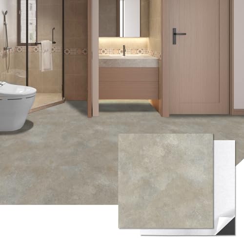 Art3d Peel and Stick Floor Tile, 30-Pack 12 x 12in. Covers 30 Sq.ft, Waterproof Vinyl Flooring Tiles Self Adhesive for Kitchen, Bathroom & Bedroom - Slate