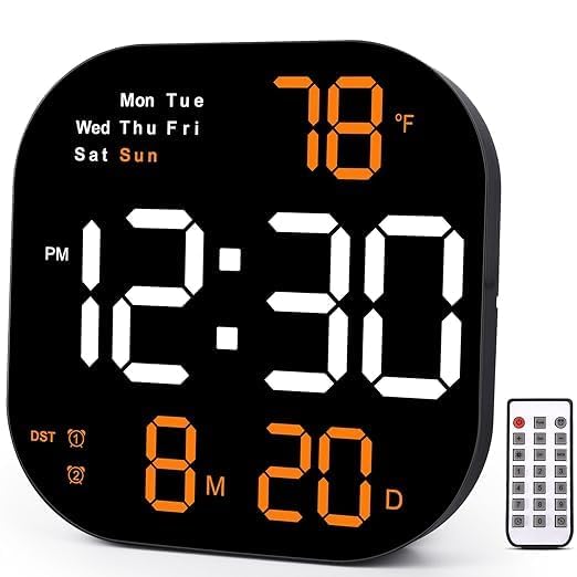 Buy Niyam Large Display LED Digital Wall Clock with Date and