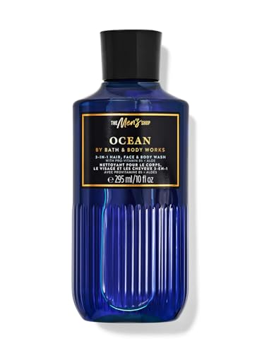 Image of Bath & Body Works Ocean Men 3-in-1 Hair, Face & Body Wash with Pro-Vitamin B5 & Aloe | Daily Shower Gel | 295 ml