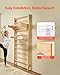VEVOR Swedish Ladder Wall Gym, 10-Level Solid Wood Indoor Jungle Gym, 220lbs Loading Indoor Playground Climbing Ladder for Kid Adults, Gymnastic Stall Bars with Pull-Up Bar - Ideal Gift for Boys Girls
