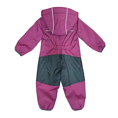 Outburst - Baby kinderen meisjes softshell overall sneeuwpak gevoerd waterdicht 10.000 mm waterkolom ademend winddicht… - Image 5