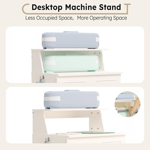 Craft Organizer Cart & Storage Cabinet, Crafit Rolling Storage Organizer with Vinyl Roll Holder for Craft Room Home Organization