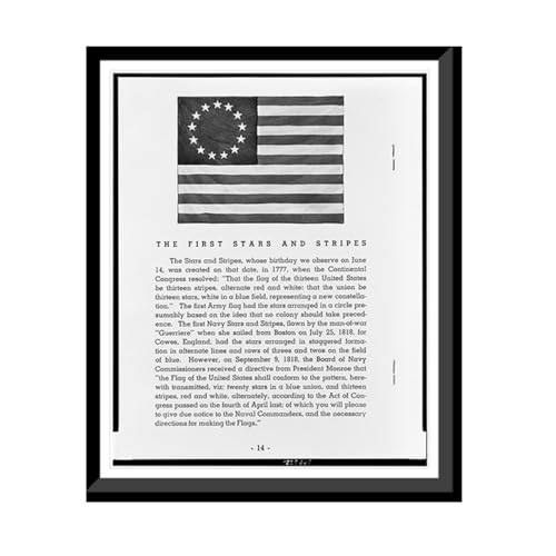 The First stars and stripes Classic Wall Art Print |