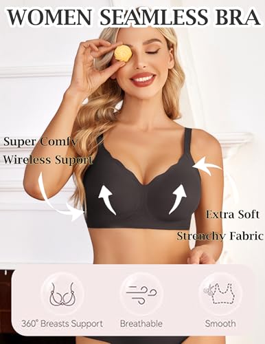 Image of Avidlove Bras for Women No Underwire Seamless Bra Comfortble Bralette Full Coverage Everyday Bras
