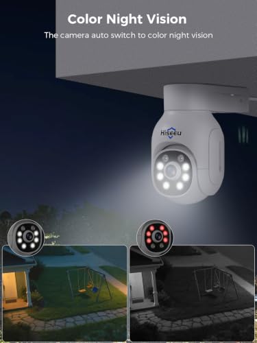 Image of Hiseeu 8MP Wireless Security Camera System Outdoor, 10 inch LCD Monitor, 4-Cam