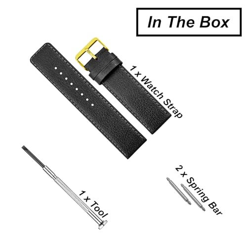 Image of DBLACK ''ATOR'' Leather Watch Strap, Pebble Design Pattern, Thin Leather Watch Belt / / For 18mm, 20mm, 22mm, 24mm, or 26mm Watch Band (Choose Your Size & Color)