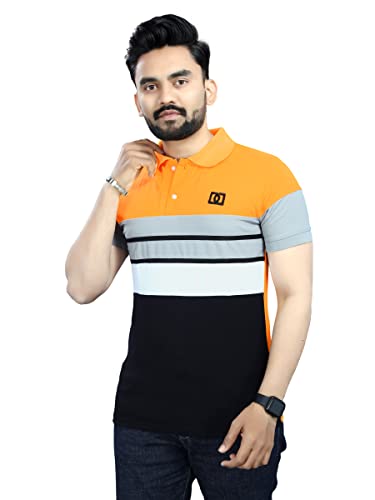 Image of Men's Regular Fit Striped Polo T-Shirts
