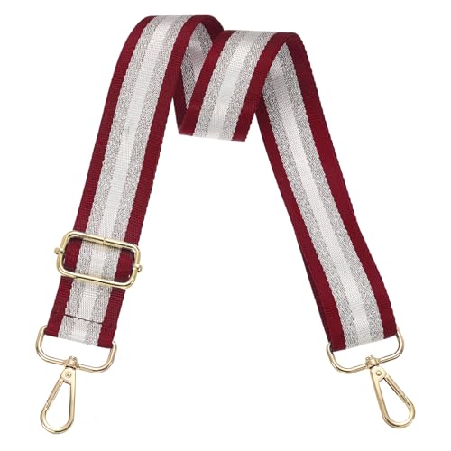Image of PATIKIL Purse Strap, Wide Shoulder Strap Adjustable Crossbody Bag Straps Universal Replacement Shoulder Bag Belt for Women's Handbags Canvas Guitar Bag Backpack, Deep Red