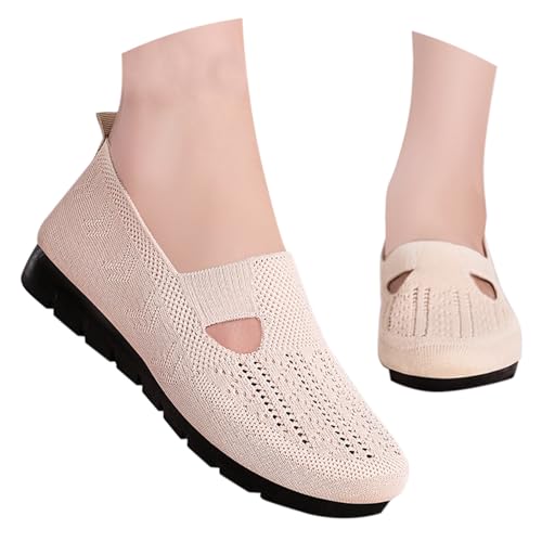 2025 Zapatos Planos Mujer Comodos Vestir Verano Entretiempo Bailarinas Comodas Elegentes Zapatillas Deportivas sin Cordones Suave Transpirables Antideslizante Slip On Calzado Barefoot Casual Caminar