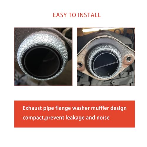 Image of Car Exhaust Manifold Gasket 3 Inches /77mm Universal Exhaust Flange Gasket Seal Muffler Ring Replacement to Prevent Leaking Between Exhaust Manifold and Exhaust Pipe, Exhaust Donut Gasket