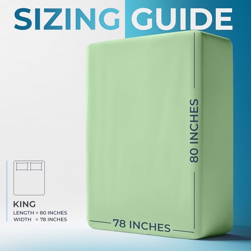 Image of Utopia Bedding Extra Deep Pocket King Fitted Sheet, Fits up to 21 Inch Mattress - Hotel Luxury, Soft, Breathable and Comfy - Shrinkage and Fade Resistant - Easy Care (Sage)