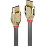 Lindy - Cavo HDMI 2.1 Gold Line 5 Metri, Cavetto High Speed 10k@120Hz 48G 3D 1080p HDCP 2.3 144Hz HDR Certificato ARC, CEC, ATC | Compatibile con TV, Monitor, Xbox, PS5, Blu-ray, Soundbar con Ethernet