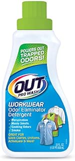 OUT ProWash Workwear Odor Eliminator, Laundry Detergent for Work Clothes and Uniforms, Active Wear, Towels, Pets, and Stains caused by Sweat, Food, Smoke, and Pets, 22 Ounce
