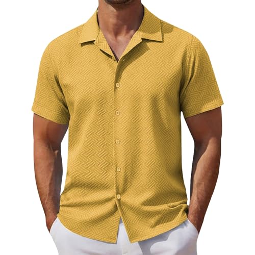 Chemise texturée homme manches courtes la maille légère haut de gamme au tombé fluide moderne