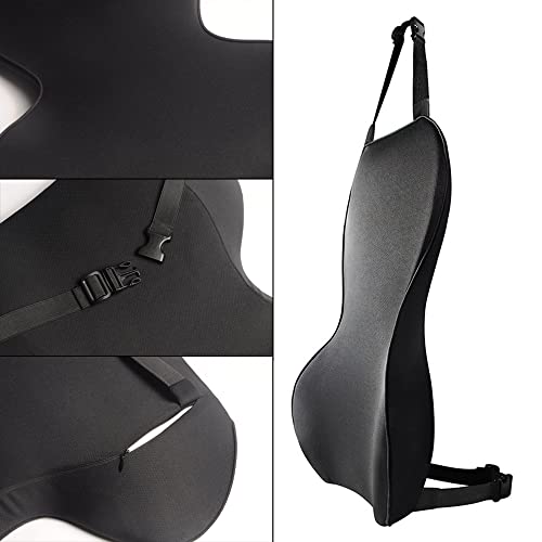 FOUNDCOOL Ergonomisches Lendenwirbelstützkissen, Rückenkissen aus Memory-Schaum für Autositze - Lendenkissen, Rückenstützkissen, Auto Lordosenstütze Kissen für Fahrer