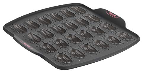 Tefal Crispybake J4172214 - Stampo per 24 mini madeleine, 100% silicone di alta qualità, resistente, cottura perfetta, 33,2 x 29,3 cm