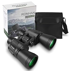 20×50 Binoculars for Adults High Powered, Military Compact HD Professional/Daily Waterproof Binoculars Telescope for Bird Watching Travel Hunting Football Games Stargazing with Carrying Case and Strap