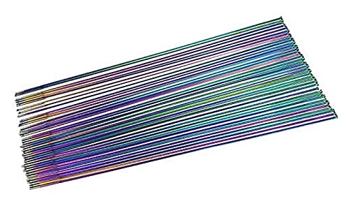 chensong Spokes Nipples Bike Spokes 10 Pieces/Lot Pillar 20 Rainbow Straight Pull Spokes 14H 2.0mm Original Thread No Cutting Wheel Parts Rays Spokes Fit Fit Fit Fit for Bikes Cycling Spokes(295mm)