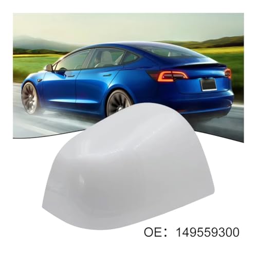 Coque miroir latéral pour réparer un rétroviseur rayé de Tesla Modèle Y blanc - 2
