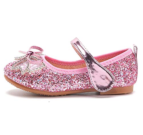 Little Girl's Adorable Sparkle Mary Jane Ballerina Flats Princess Party Dress Shoes3