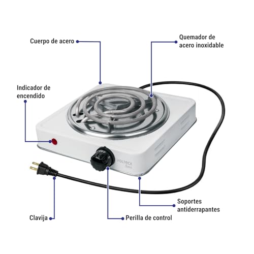 Catálogo para Comprar On-line Parrilla Electrica 1 Quemador los 10 mejores. 18 Parrilla Electrica 1 Quemador marca Volteck (3)