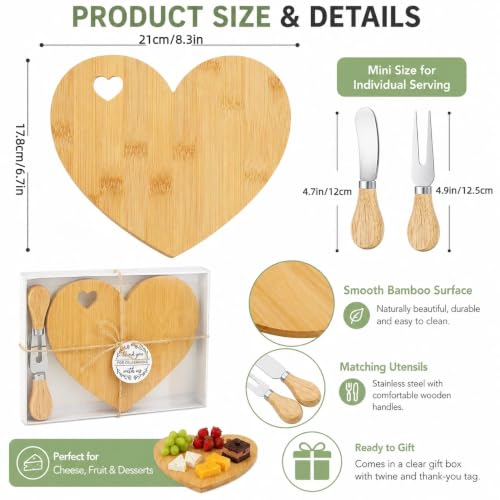 Set de 6 Tablas de Queso en Forma de Corazón miniatura 2