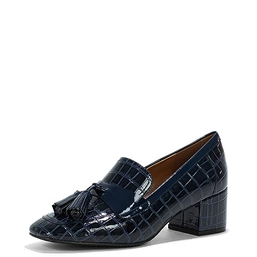 Image of Donald Pliner Women's Kressida Dress Loafers, 2 inch Block Heels for Women, Slip-On Heels for Women