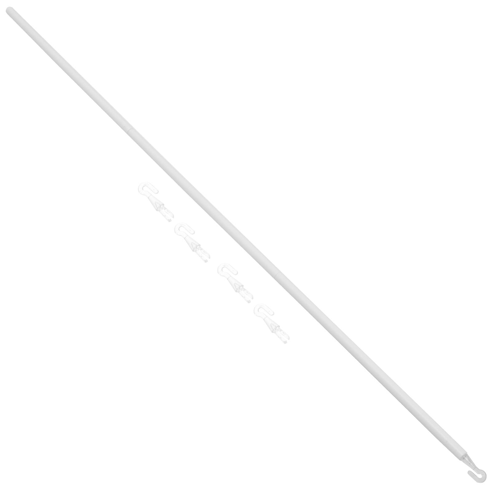 STOBAZA Vertical Blind Wands 6pcs 35 Inch Blind Wand with Hooks Plastic Blind Rod Blind Opener Long Window Blind Tilt Rod Curtain Stick Wand for Window Opener Accessory