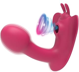Vibradores 20 Frequências Diferentes Com Controle Remoto Estimulador Sexual Feminino Para Ponto G e de Sucção Clitóris Vácuo Brinquedos Sexuais Zatla (Vermelho)