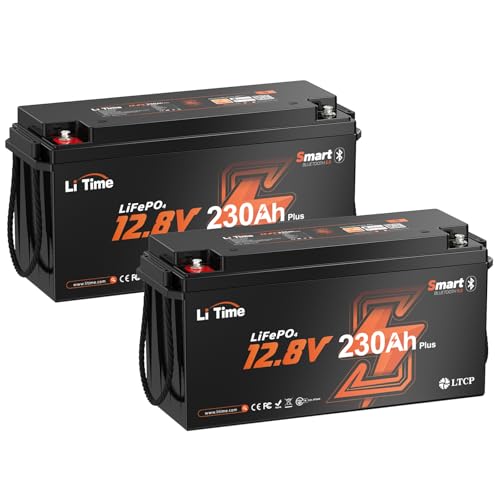 Image of Litime 2 Packs 12V 230Ah LiFePO4 Lithium Battery for RV, Travel Trailer