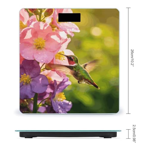 Báscula digital de baño con plataforma de vidrio templado miniatura 2