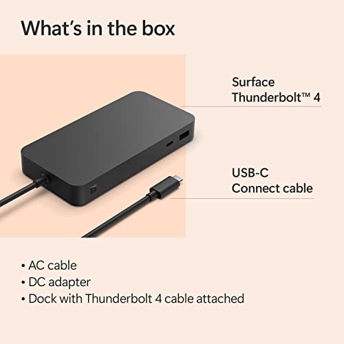 Microsoft Surface Thunderbolt 4 Docking Station - Black (T8H-00001) by Microsoft - Image 4