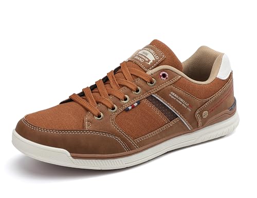 Image of ARRIGO BELLO Mens Casual Shoes Fashion Sneakers Breathable Comfort Classic Lace-Up Low Top Walking Shoes