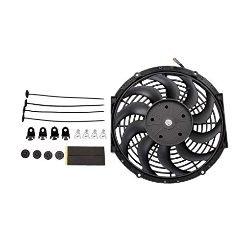 Twilight Garage Ventilador de radiador eléctrico delgado de 12 pulgadas de alto...