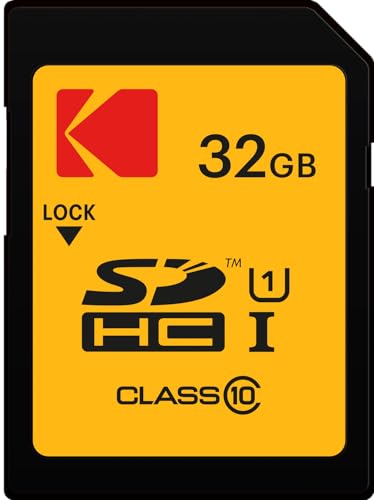 Image of Kodak 32GB 10-Pack SDHC Card, UHS-I U1 V10 Premium, up to 85MB /s Read Speed, for Full HD Video and High-Resolution Pictures, Compatible with SDHC Standard (10-Pack)