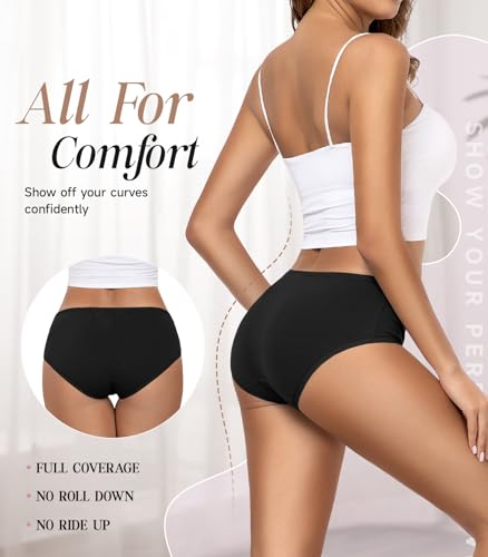 Image of TANSTC Womens Underwear Cotton Hipster Panties for Women