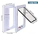 RIKOUNAN Large Cat Door for Interior Exterior Doors, Quiet 4 Way Locking Pet Door Flap for Window, Wall, Keeps Dogs Out of Cats Space, Food, and Litter Box, DIY Easy Install, Pets Up to 18 lb