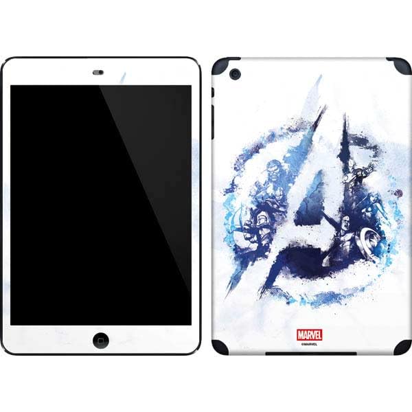Skinit Decal Tablet Skin Compatible with iPad mini (1st & 2nd Gen) - Officially Licensed Marvel Avengers Blue Logo Design