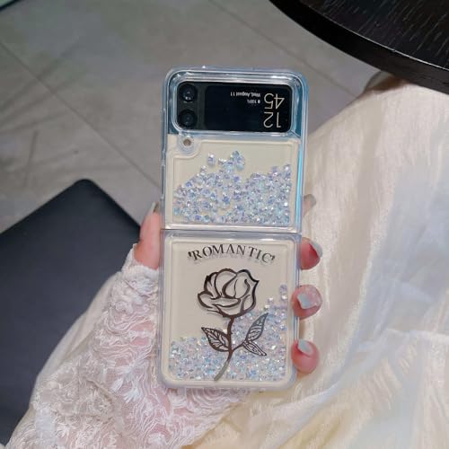 Coque transparente Samsung Z Flip 3 ENILSA anti-rayures étui antichoc rose