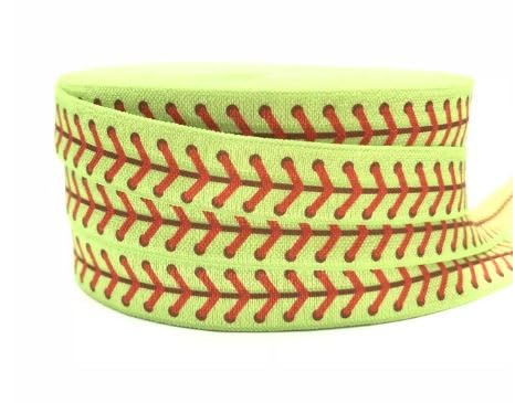 Softbol plegable sobre elástico impreso para lazos para el cabello, rollo de 10 yardas de 58 FOE DIY