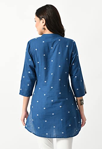 Image of Meesan Women's Casual Ethnic 3 /4 Sleeve Printed Tunic